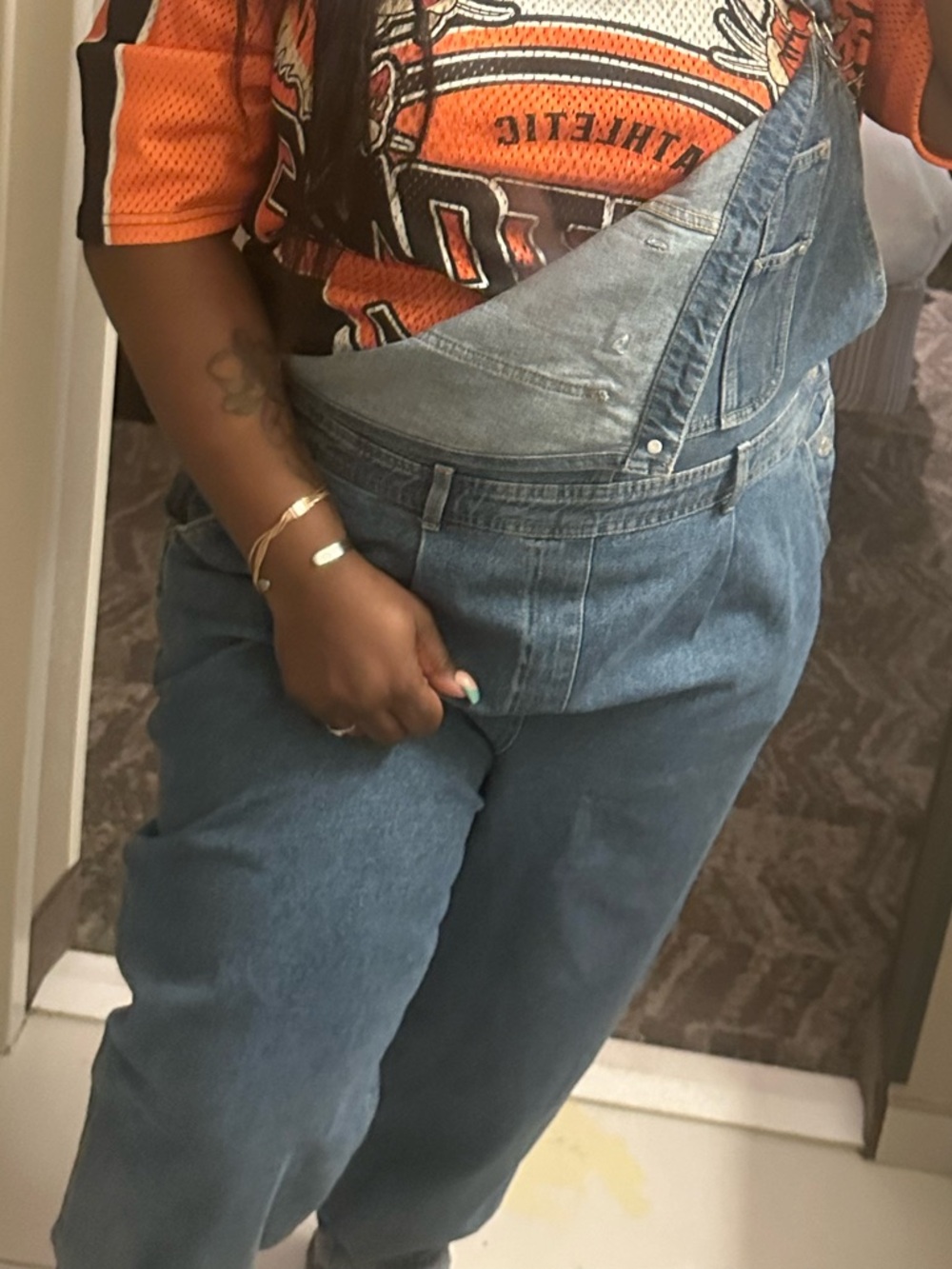 Vintage Denim Oversized Overalls